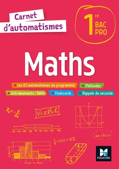 Carnet d'automatismes - maths - 1re bac pro - éd. 2022 - livre élève - Image principale