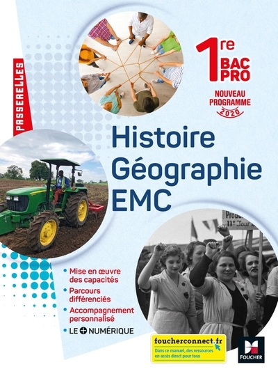 Passerelles - histoire-geographie-emc 1re bac pro - ed. 2020 - livre élève - Image principale