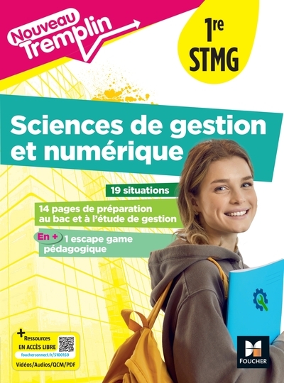 Nouveau tremplin - sciences de gestion et numérique (sdgn) 1re stmg - éd. 2025 - livre élève - Image principale