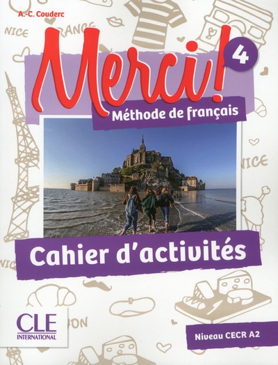 Merci 4 cahier d'exercices niveau a1-a2 - Image principale