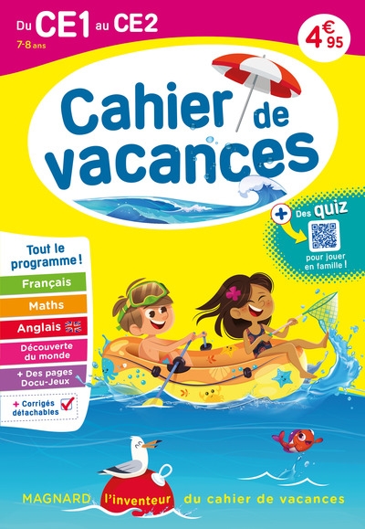 Cahier de vacances 2025, du ce1 vers le ce2 7-8 ans - Image principale