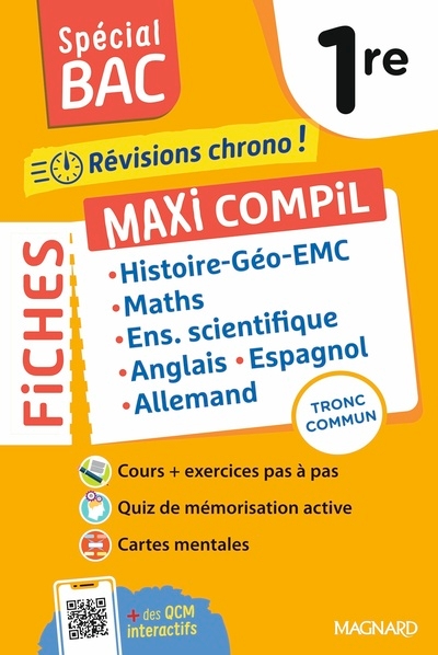 Spécial bac 2026 - maxi compil de fiches tronc commun 1re - Image principale