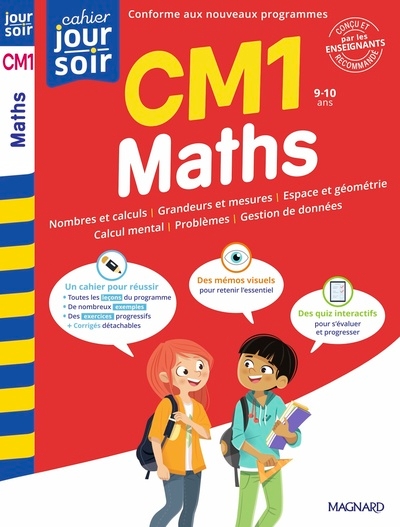 Maths cm1 - cahier jour soir - Image principale