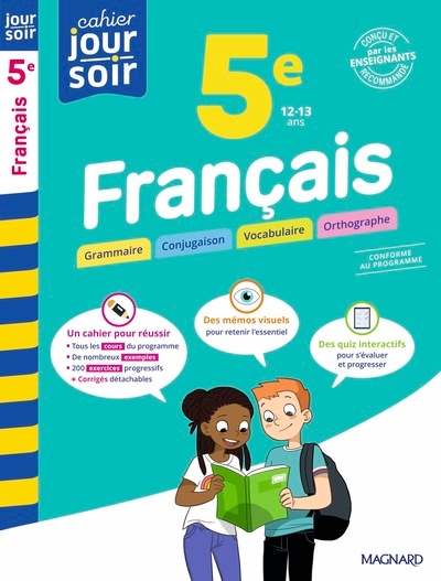 Français 5e - cahier jour soir - Image principale
