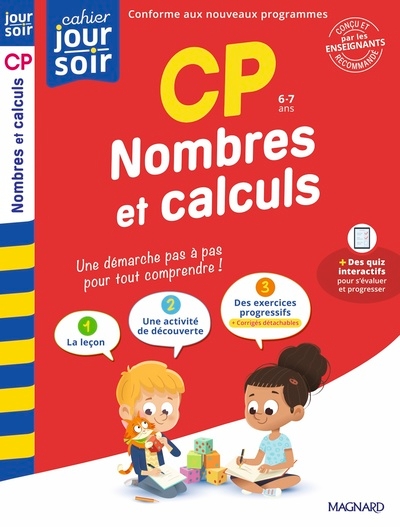 Nombres et calculs cp - cahier jour soir - Image principale