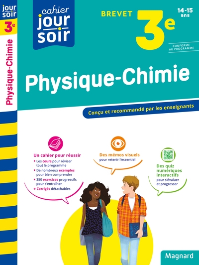 Physique-chimie 3e brevet - cahier jour soir - Image principale