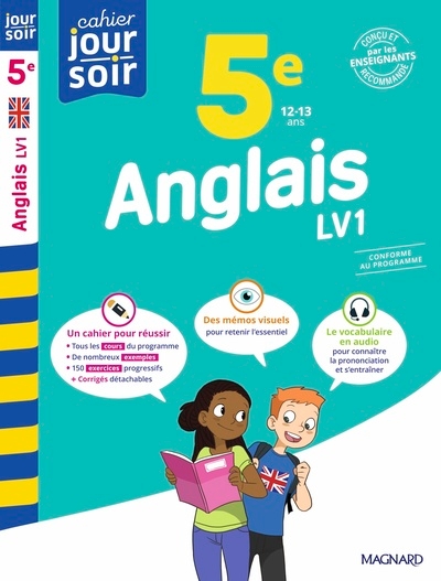 Anglais 5e lv1 - cahier jour soir - Image principale