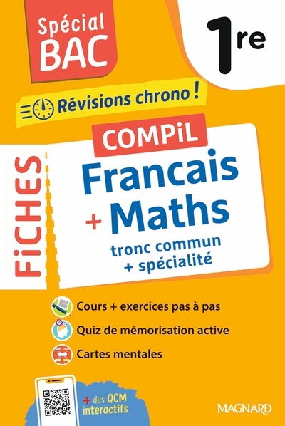 Spécial bac 2026 - compil de fiches français - maths tronc commun + spécialité 1re - Image principale