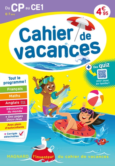 Cahier de vacances 2025, du cp vers le ce1 6-7 ans - Image principale