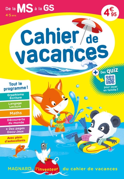 Cahier de vacances 2025, de la ms vers la gs 4-5 ans - Image principale