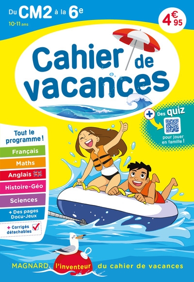 Cahier de vacances 2025, du cm2 vers la 6e 10-11 ans - Image principale