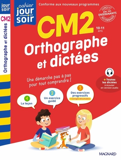Orthographe et dictées cm2 - cahier jour soir - Image principale
