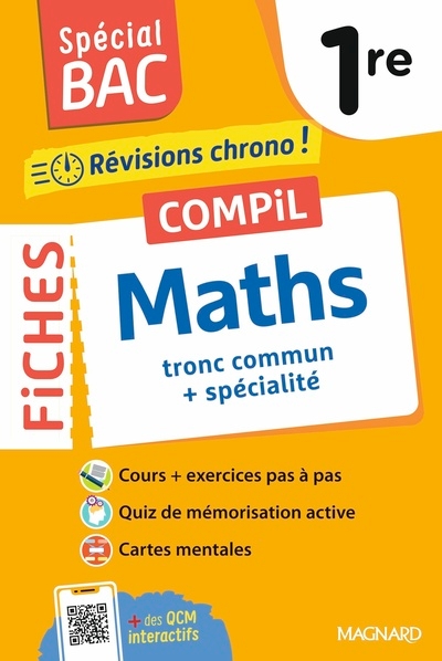 Spécial bac 2026 - compil de fiches maths tronc commun + spécialité 1re - Image principale