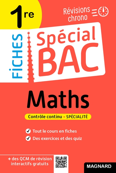 Spécial bac fiches maths 1re bac 2026 - Image principale