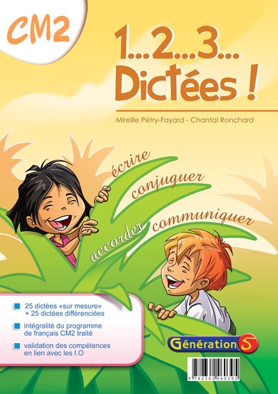 1, 2, 3... dictées cm2 (dossier pédagogique avec fiches photocopiables) - Image principale