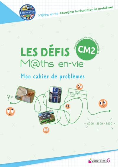 Les défis maths en-vie - mon cahier de problèmes cm2 - Image principale