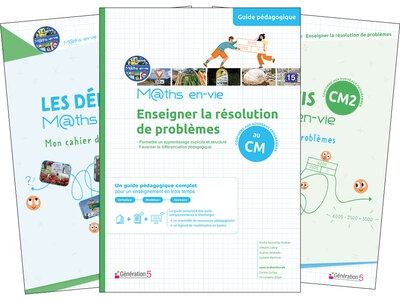 Enseigner la résolution de problèmes au cm - maths en-vie (guide pédagogique + cahiers cm1 et cm2) - Image principale
