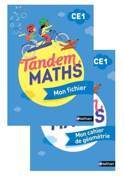 Tandem - maths ce1 - fichier de l'élève + cahier géométrie - Image principale