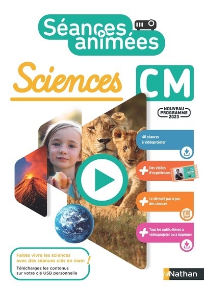 Séances animées - sciences cm - guide + 40 séances à vidéoprojeter - Image principale