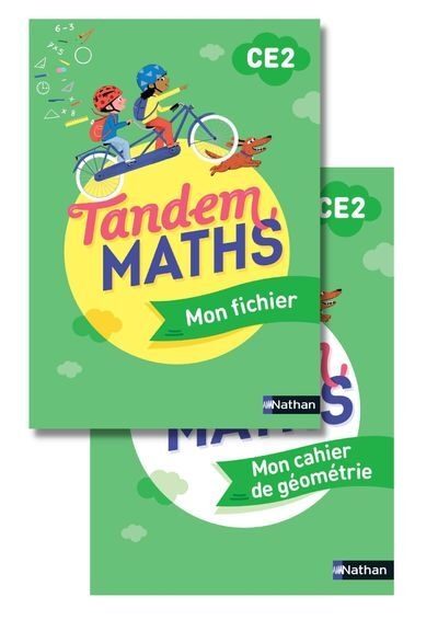 Tandem - maths ce2 - fichier de l'élève + cahier géométrie - Image principale