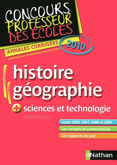 Epreuve de histoire/geographique crpe 2010 ne - Image principale
