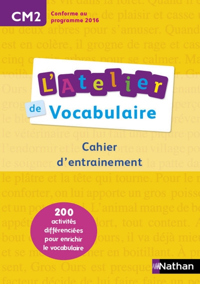 L'atelier de vocabulaire - cahier exercices - cm2 - Image principale