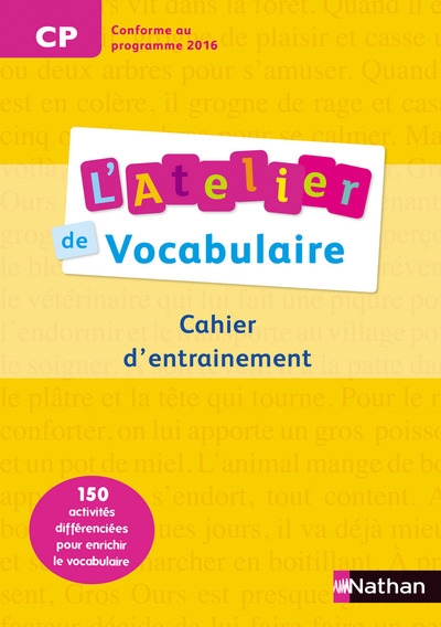 L'atelier de vocabulaire - cahier exercices - cp - Image principale