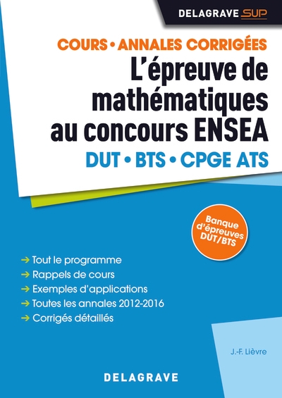L'épreuve de mathématiques au concours ensea (2017) - manuel élève - Image principale