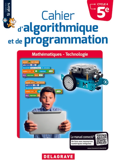 Cahier d'algorithmique et de programmation 5e (2018) - cahier élève - Image principale