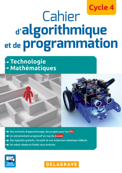 Cahier d'algorithmique et de programmation cycle 4 (2016) - cahier activités élève - Image principale