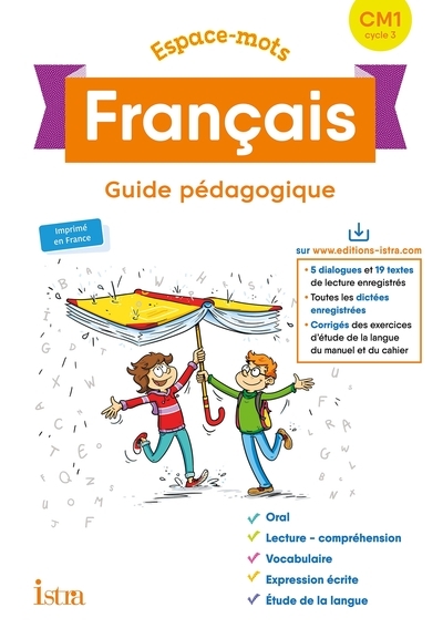 Espace-mots français cm1 - guide pédagogique - ed. 2020 - Image principale