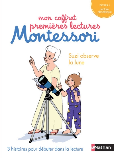 Mon coffret premieres lectures montessori - suzi observe la lune - niveau 1 - Image principale