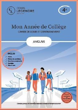 Mon année de collège - cahier de cours et d'entraînement - anglais - 4ème - Image principale