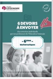6ème mathématiques 6 devoirs à envoyer - Image principale
