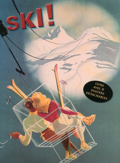 Ski ! livre avec 8 posters détachables publicitaires rétro - Image principale