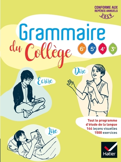 Grammaire du collège - français 6e/cycle 4 éd 2019 - livre élève - Image principale
