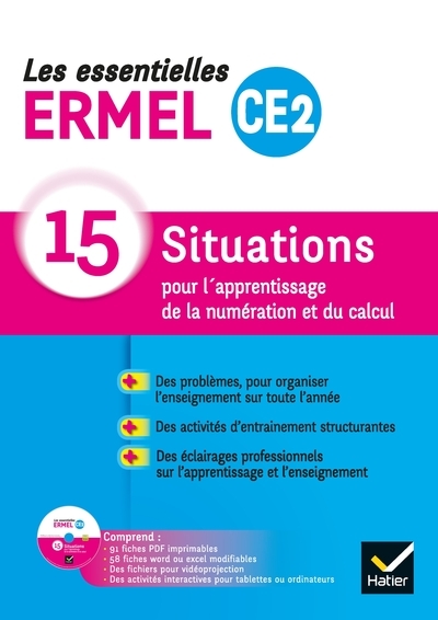 Les essentielles ermel - maths ce2 éd. 2019 - guide + cdrom - Image principale