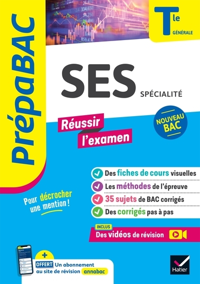 Prépabac réussir l'examen - ses tle générale (spécialité) - bac 2026 - Image principale