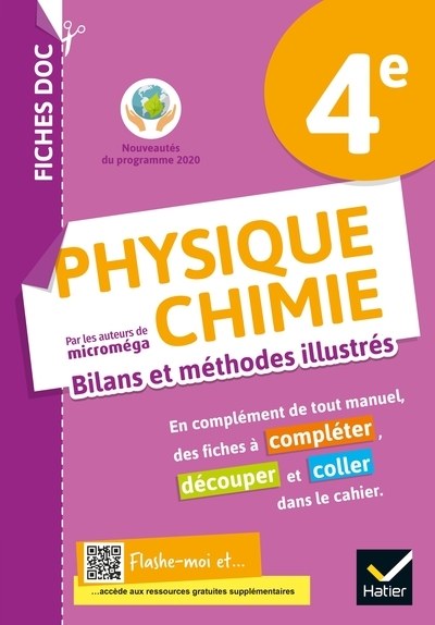 Fiches doc bilans et méthodes illustrés - physique chimie 4e - ed 2021 - cahier élève - Image principale