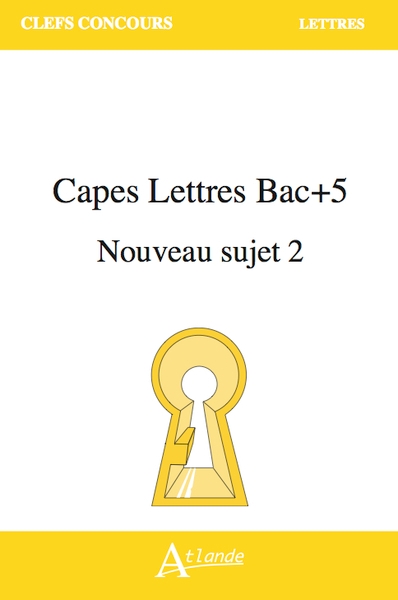 Capes lettres bac+5 nouveau sujet 2 - Image principale