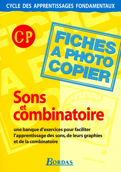 Sons et combinatoire cp 2001 fiches à photocopier - Image principale