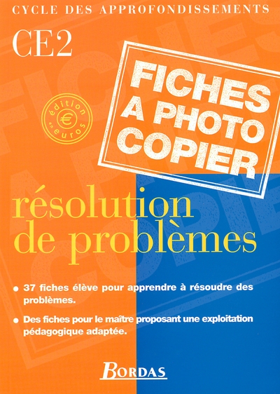 Résolutions de problèmes ce2 2001 fiches à photocopier - Image principale