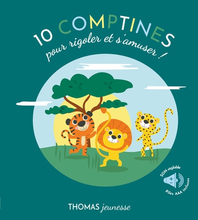 10 comptines pour rigoler et s'amuser ! animaux sauvages livre sonore - Image principale