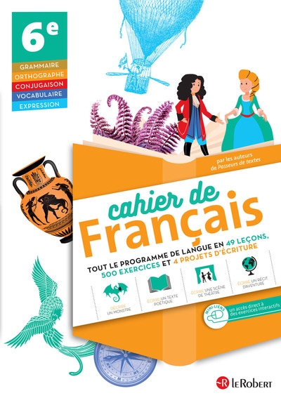 Cahier de français 6e - Image principale