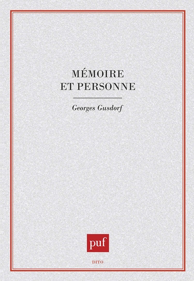 Mémoire et personne - Image principale