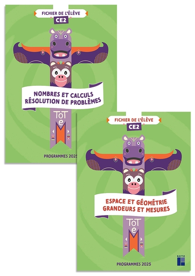 Totem - mathématiques ce2 - fichier de numération + fichier de géométrie 2 volumes - Image principale