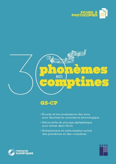 30 phonèmes en 30 comptines + cd audio - Image principale