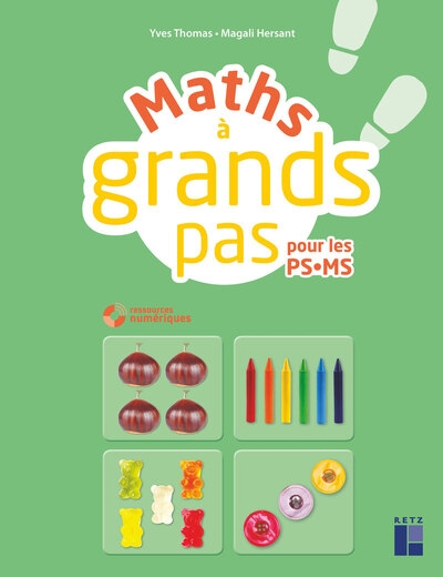 Maths à grands pas ps ms + cd + téléchargement - Image principale