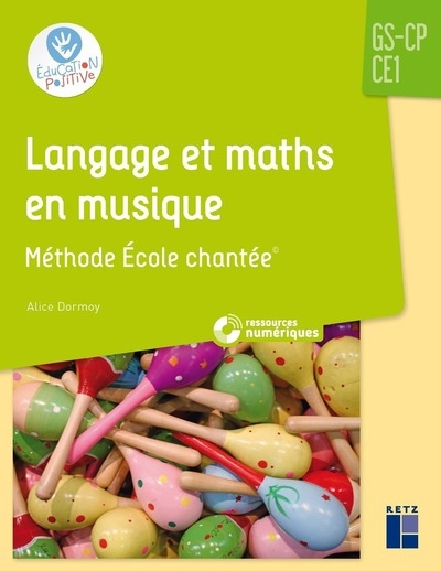Langage et maths en musique - méthode école chantée gs-cp-ce1+ cd rom - Image principale