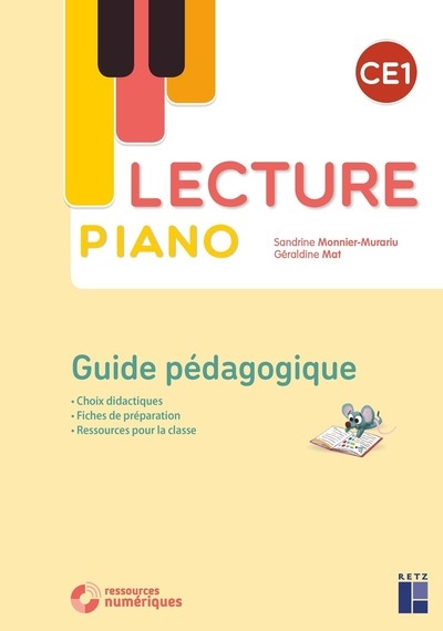 Lecture piano ce1 - guide pédagogique + cd-rom - Image principale